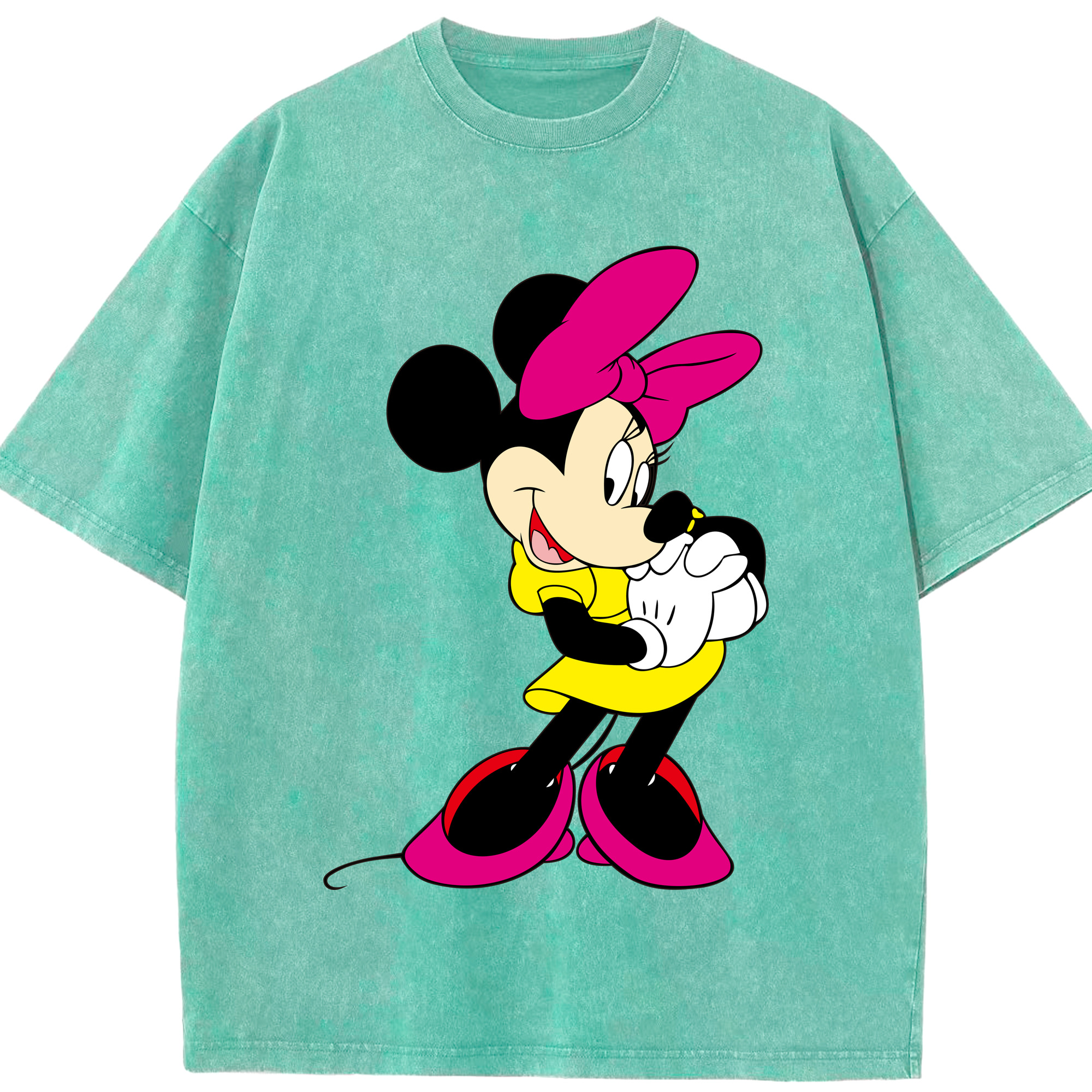 （画像用） ミッキーマウス Mickey Mouse 綿100% ヴィンテージ風 半袖Tシャツ（フロントプリント）